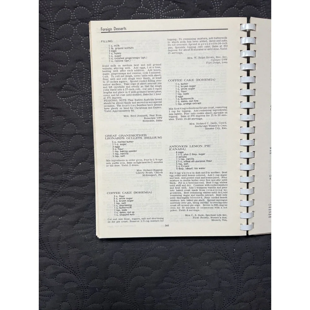 VTG Favorite Recipes Of Presbyterian Women 1968 Desserts W/Party Beverages Home